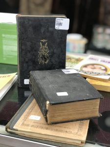 Old Books on display at STEP on in Thrift Staples
